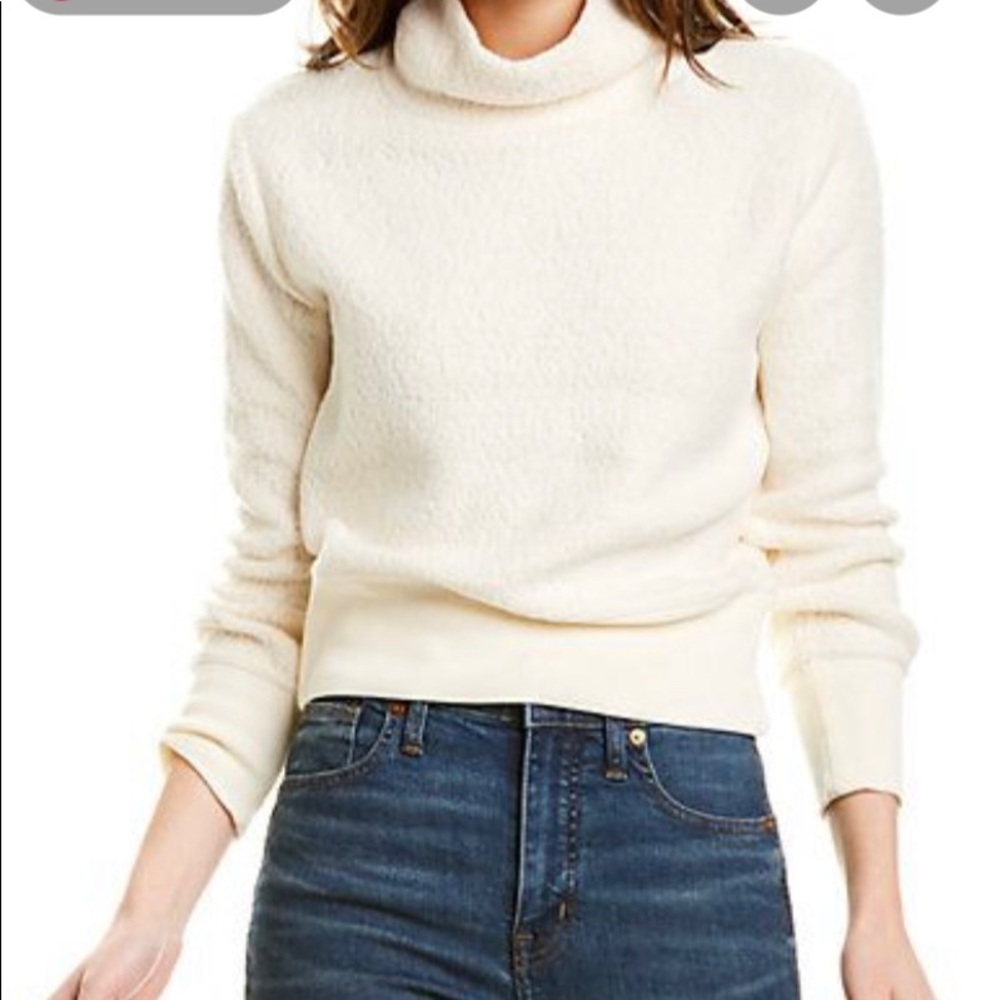 Madewell Sherpa mock turtleneck sweater size xs